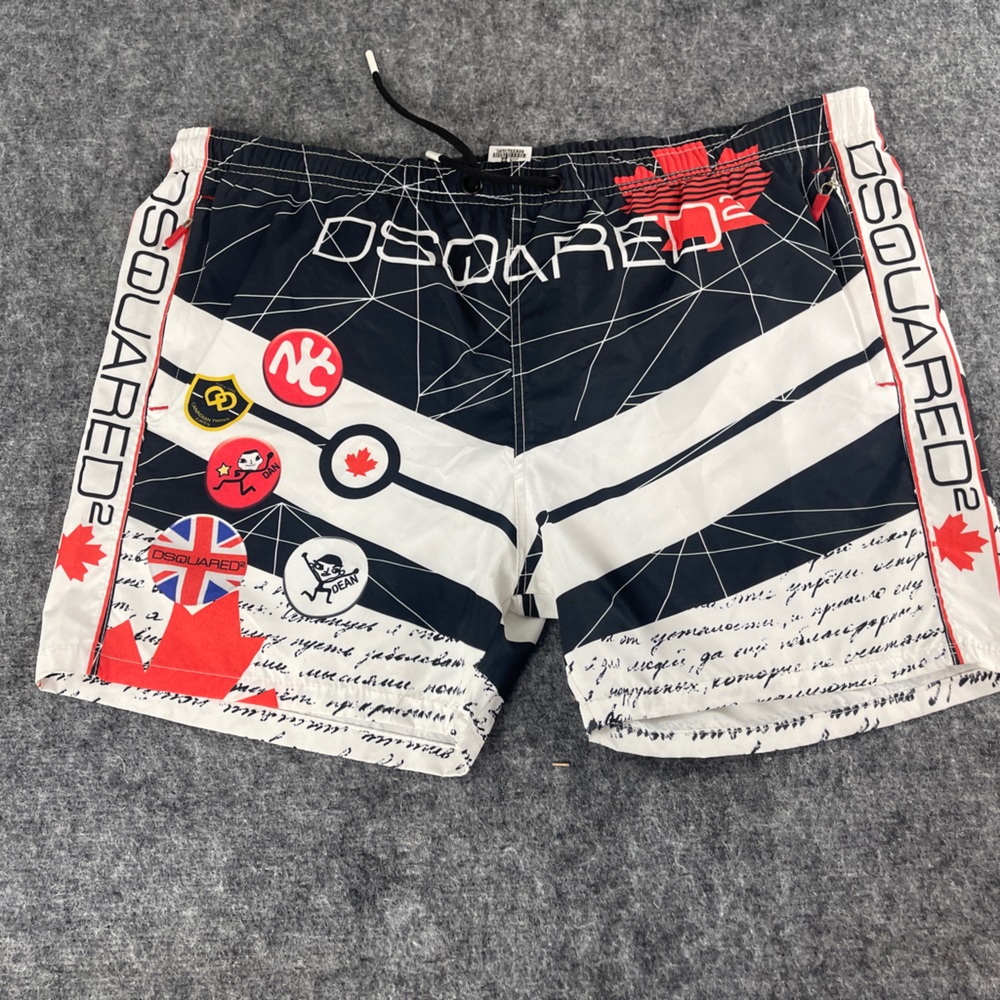 Dsquared2 Swim Shorts Mens Trunks Extra Large Black Lined Board Shorts N1